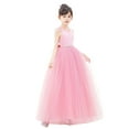 thumbnail image 3 of Ekidsbridal Girl Pageant Flower Girl Dress - Crossed Straps V-Neck Satin with Rhinestones 240-A (Size: 2-10), 3 of 5