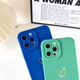 thumbnail image 4 of Compatible with iPhone 15 Pro Max Case for Women, Bronzing Luxury Heart Phone Case Soft TPU Shockproof Full Camera Lens Protective iPhone 15 Pro Max Phone Case 6.7" - Green, 4 of 11