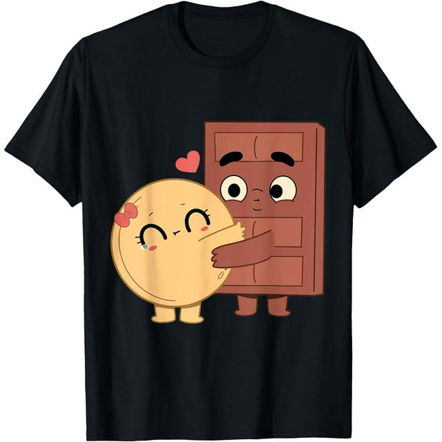 Choco et Pancake Couples Amour T-Shirt Assorti de la Saint-Valentin - comme sur l'Image - 2TG