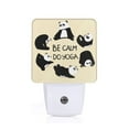 thumbnail image 1 of Balery Panda Doing Yoga Luz Nocturna LED con Sensor Automático, Enchufe con Sensor Crepuscular, Luz Suave de 0.5W para Dormitorio, Pasillo, Baño-UK, 1 of 7