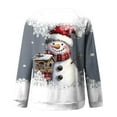 thumbnail image 5 of HOMBOM Gray Sweatshirts for Women Crewneck Christmas Festive Xmas Merry Snowman Ladies Sweatshirt Gifts, 5 of 5