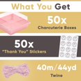 thumbnail image 3 of Treat Boxes Leafiew Clear, paquete de 50 unidades para postres, 5 pulgadas, color rosa, 3 of 6