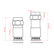 Perfect Vision PV6UE-05 'Ridgeloc' Universal Fit RG6 Coaxial Cable Compression Outdoor and Indoor