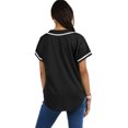 thumbnail image 3 of Ma Croix Womens Baseball Button Down Jersey Hip Hop Softball Athletic Short Sleeve Tee Sportswear, 3 of 6