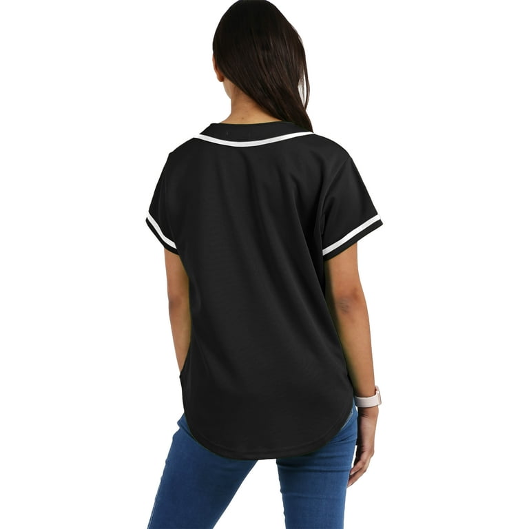 Ma Croix Mens Baseball Jersey Stripe T Shirts Plain Button Down Sports Blank  Tee - Walmart.com