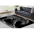thumbnail image 2 of Thin Rug, Easy to Clean Rug, Decorative Rugs, Loft Rug, Animal Rug, Leopard Rugs, Leopard Rug, Modern Rugs, Personalized Rug, Black Rug, 1.7'x2.3' - 50x70 cm, 2 of 8