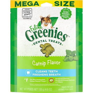 Greenies Greenies Feline Natural Dental Treats Catnip Flavor 4.6 oz Pack of 2