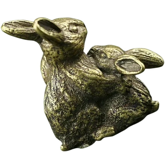LITINKIMI Rabbit Figurine Golden 1Set 1.7x0.8x1.2in