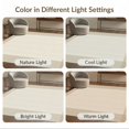 thumbnail image 7 of ODIKA 3'x5' Ultra-Soft Throw Mat, Herringbone Modern Minimalist With Geometric Two Tone Stripes None Washable, Bare feet friendly, Easy Care Indoor rug for Bedside, Vanity, 7 of 7
