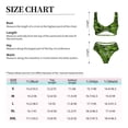 thumbnail image 2 of Kdxio Tiny Green Fern Leaves Print Women's 2 Piece High Waisted Wrap Spaghetti Strap Summer Swimsuit Bikini Set-Small, 2 of 5