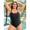 thumbnail image 6 of Asoul Plus Size Side Spliced One Piece Sport Swimsuit for Womens Racerback Athletic Bathing Suit, 6 of 8