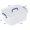thumbnail image 4 of Xeabia Bacs de Rangement Transparents de 8 Pintes avec Poignée, Boîte de Rangement en Plastique avec Couvercle, 2 Unités, 4 of 8