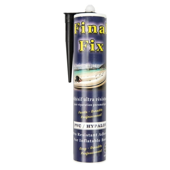 Final Fix 290ml Tube for Inflatable Boat Repair Adhesive Suitable for Both PVC and Hypalon Boats (Black)
