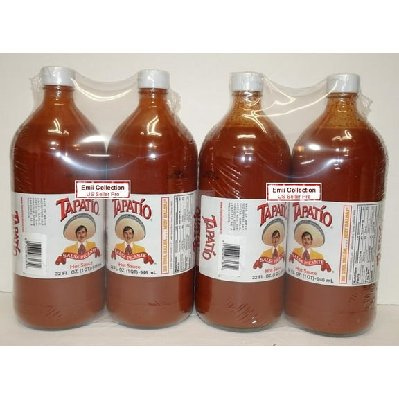 Tapatio Salsa Picante Hot Sauce 32fl oz 946ml (4 Bottles)