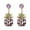 Purple, variant on CILENON Small Fruit Pineapple Earrings Personalized Earrings European And Korean Earrings 7 Color Optional (B,One Size)