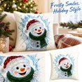 thumbnail image 6 of 2 Pack Christmas Linen Throw Pillow Covers, 18 x 18 Inch,Holiday Decorative Pillowcases, Farmhouse Square Cushion Covers, Indoor Outdoor Christmas Decor Pillow Covers Without Pillow Core, 6 of 6