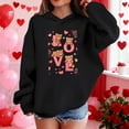 thumbnail image 4 of Xdegoge Girls Love Bears Printed Hoodie Cute Valentine’S Sweatshirt for Kids, Funny & Festive Pullover Long Sleeve Sweatshirts with Hood, 4 of 8