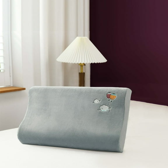 LACKUST Memory Neck Guard Pillowcase, Satin Silk Pillowcase for Skin and Hair, Zipper Closure, Bedding Pillowcase, 19.68x11.8in, Soft Breathable SatinyGray