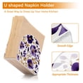 thumbnail image 4 of Standing Dining Table Napkin Holder, Napkin Holder for Table Kitchen Acrylic Paper Tissue Organization, Purple and Gold Floral, 4 of 8