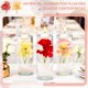 thumbnail image 4 of Flor de Orquídea Artificial para Centro de Mesa con Velas Flotantes, 24 Pcs Relleno de Jarrón de Flores Mini, Rojo Vino, 4 of 6