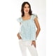thumbnail image 5 of Blusa con ribete de encaje Roman Fashion /Juvenil, 7582 (Menta flor) verde claro CH, 5 of 6