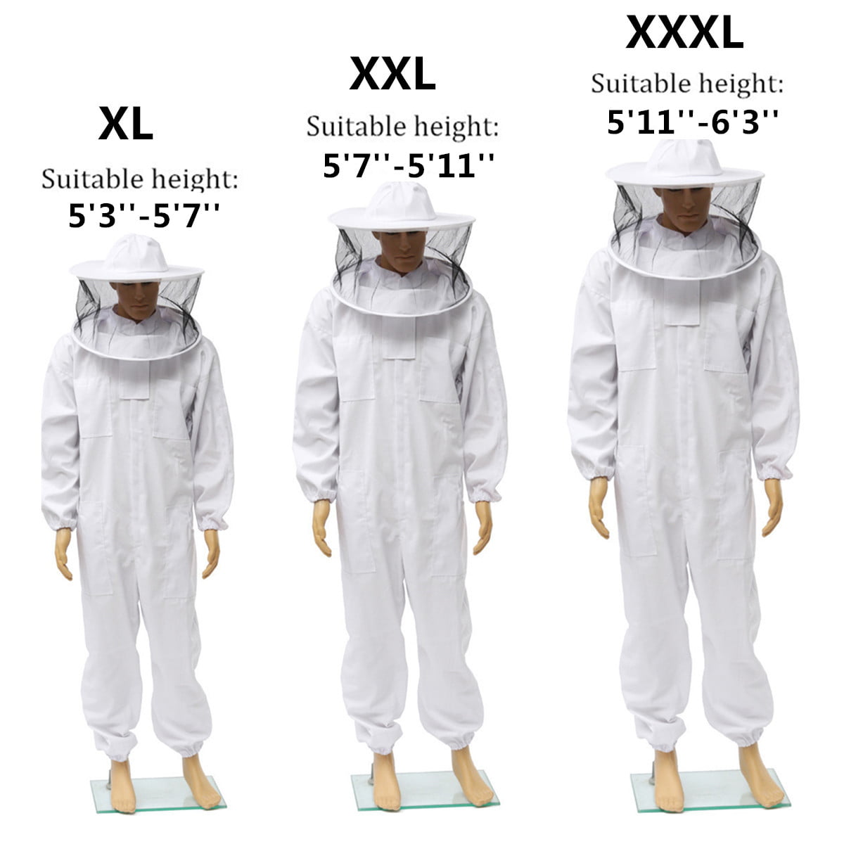 Beekeeping Protective Full Body Equipment Bee Keeping Beekeeper Hood XXL Suit 