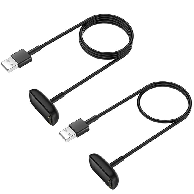 EEweca 2-Pack Charger Cable for Fitbit Charge 6/Charge 5/Luxe, Replacement Charger for Fitbit Charge 6/Charge 5/Luxe (3.3 ft/1.6 ft)