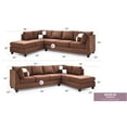 thumbnail image 2 of Glory Furniture Malone Microsuede Sectional in Chocolate, 2 of 7