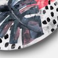 thumbnail image 3 of Designart - Colored Monstera On Rough Brush Strokes I - Tropical Metal Circle Wall Art, 3 of 5