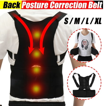Adjustable Therapy Magnetic Back Waist Support Posture Corrector Belt Band Brace Shoulder Lumbar & Lower Back Support Belt Brace Strap Pain Relief Posture Waist (Best Exercises For Lower Back Pain)