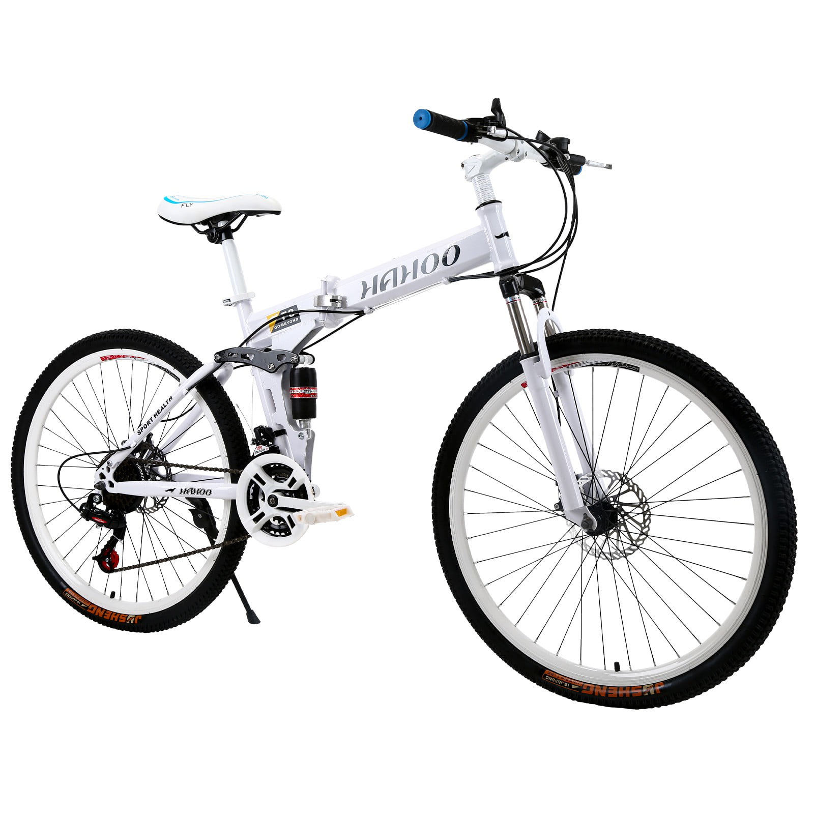 Details about   26In Folding Mountain Bike 21 Speed Bicycle Full Suspension MTB Bike Disc Brakes 