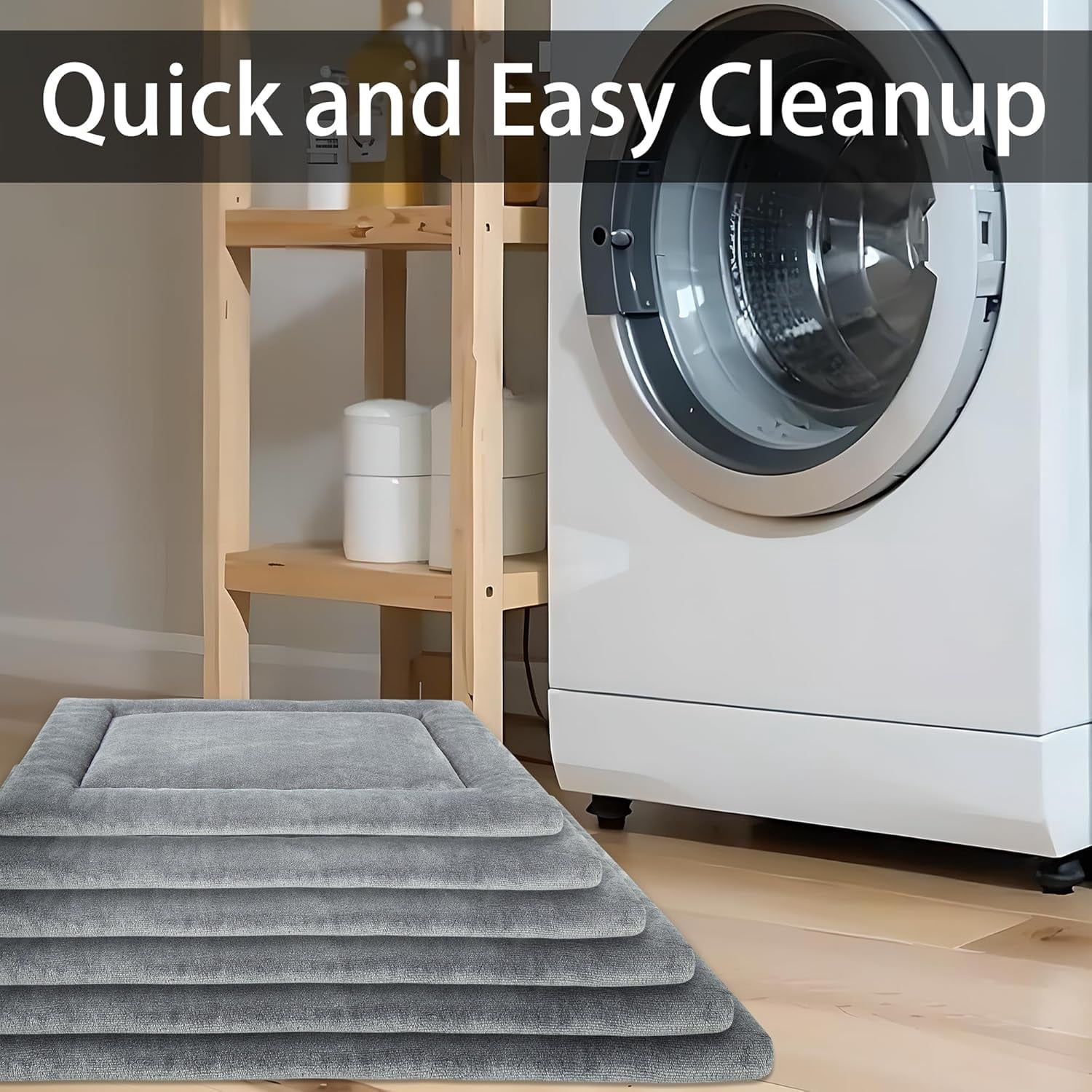 Dog Bed Mat Plush 4in Orthopedic Pad for Large Dogs up to 150 lbs Waterproof Removable Cover Machine Washable for XXXL Dogs
