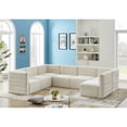 thumbnail image 2 of Meridian Furniture Quincy Cream Velvet Modular Sectional, 2 of 15