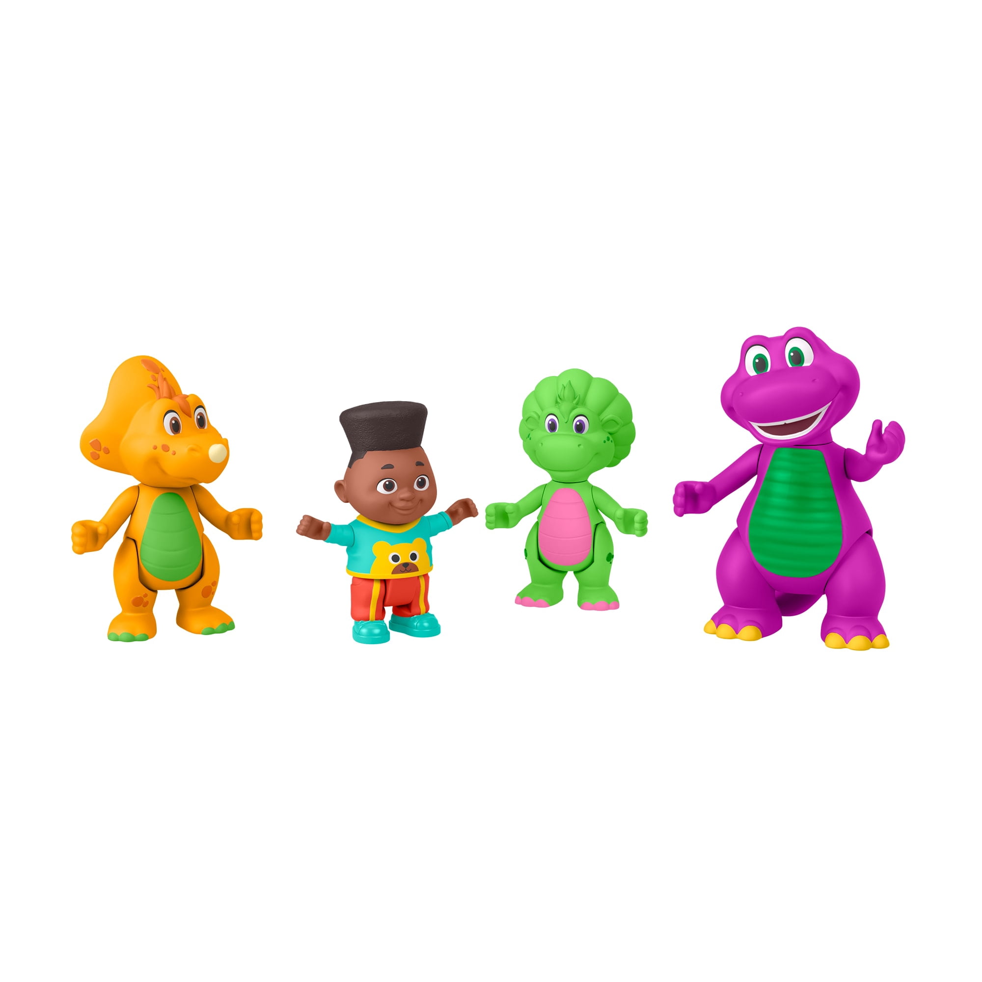 Fisher-Price Barney’s World Hey Friends 4-pack Figure Set with Barney Baby Bop, Billy & David