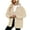 Khaki, variant on Women's Jean Jacket Light Washed Coat Hooded Denim Jacket Long Sleeve Top Spring Soft Oversized Baggy Classic Western Casual Pocket Light Blue XX-Large