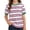Green, variant on REDARER Girls Striped Short Sleeve T-Shirt Crew Neck Soft Cotton Casual Comfortable Playwear Daily Tee,8-9 Years