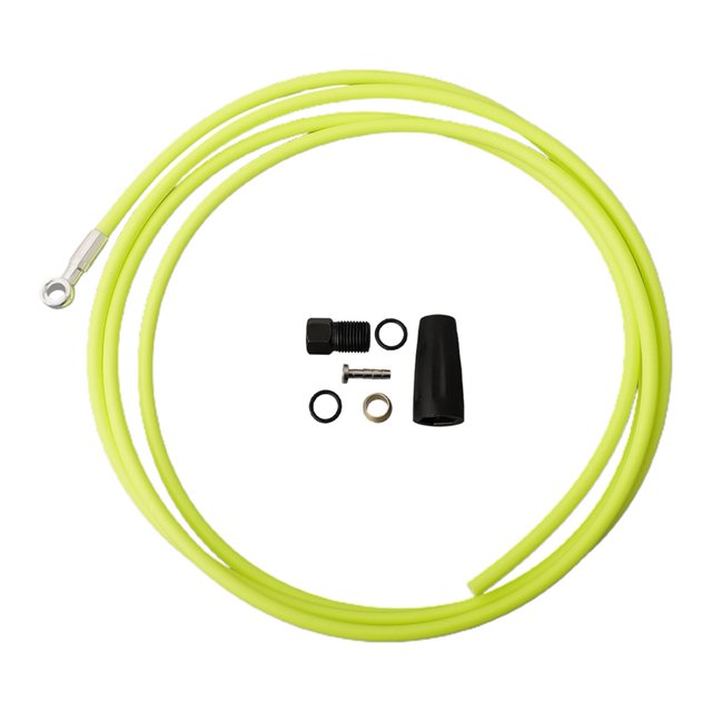 Kit de Manguera de Freno de Bicicleta, 2 Metros, Accesorios para Bicicleta, Piezas de Ciclismo, Manguera de Freno de Disco Hidráulico, Verde Fluorescente