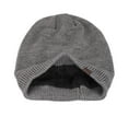 thumbnail image 3 of Fashion Couples Women Men Sport Style Solid Stripe Keep Warm Winter Outdoor Knitted Hats Trapper Hat Fashion Insulated Hats for Men Clementine Hat Trapper Hat with Bill Mens Plaid Winter Hat, 3 of 4