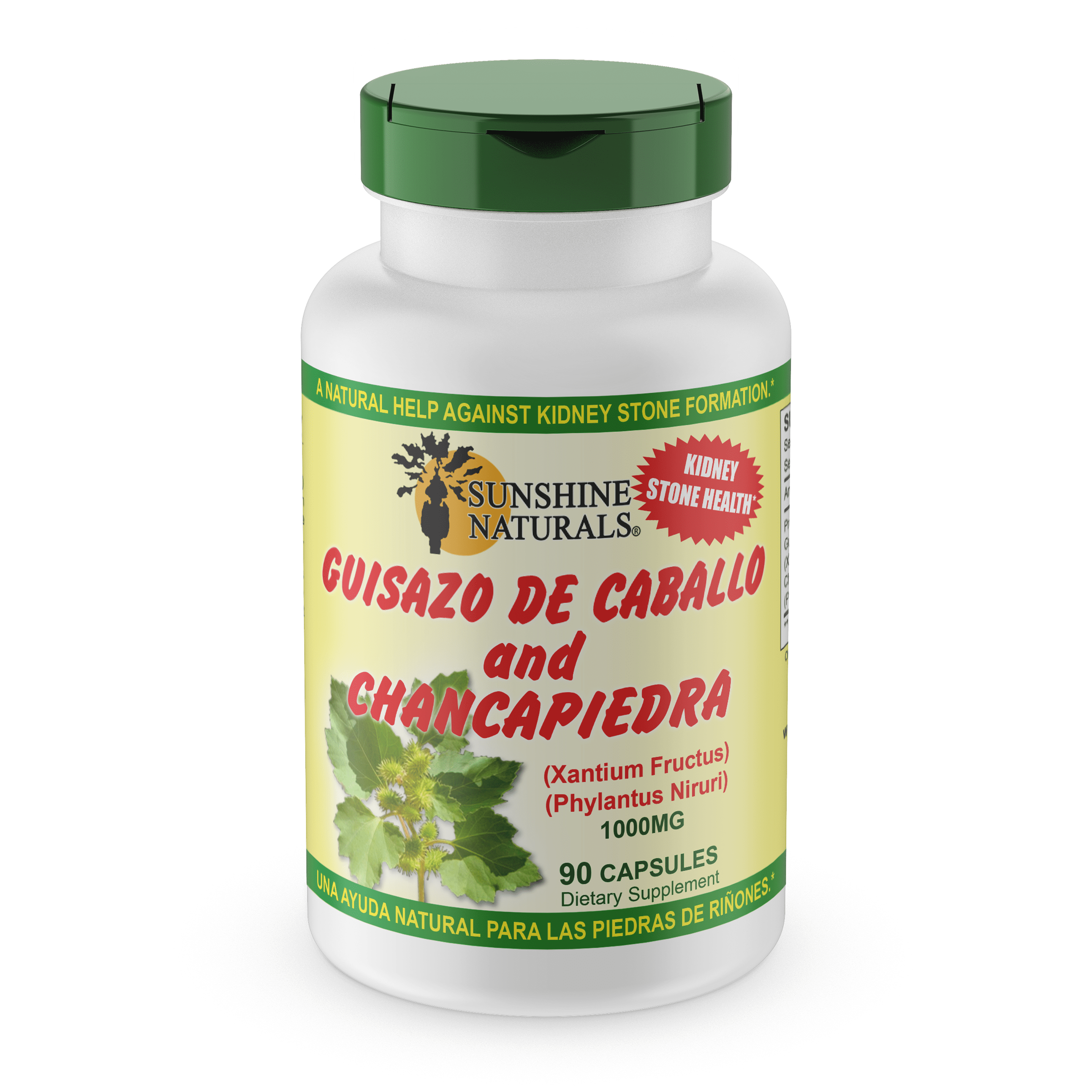 Sunshine Naturals Guisazo de Caballo & Chancapiedra, Kidney Stone Breaker, Dietary Supplement, 3 Pack, 90 Capsules per Bottle