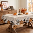 thumbnail image 6 of Sm:)e Boo Ghost Pumpkin Bat Halloween Tablecloth 60x84 Inch, Wrinkle-Resistant & Machine Washable Table Cover for Dining Decor, Rectangle, 6 of 6