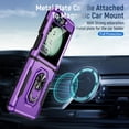thumbnail image 4 of ChicShell Magnetic Case For Samsung Galaxy Z Flip 6,[Military Grade Drop Tested][Built in Kickstand] Slim Phone Case For Samsung Galaxy Z Flip 6, Purple, 4 of 9