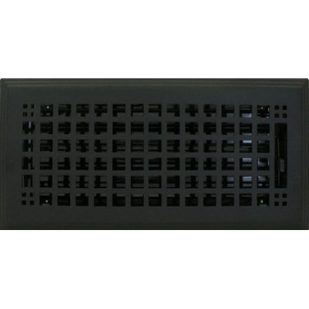 

4x12 Flat Black Rockwell Floor or Wall Register (Faceplate Dimensions: 5.75 x 13.875 inches)