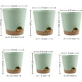 thumbnail image 4 of West Bay 6-Pack Self Watering Planters, Indoor Outdoor large flower pot plant pots with Drainage Holes and Saucers, 8, 7, 6.5, 6, 5.5, 5 Inches, Green, 4 of 8