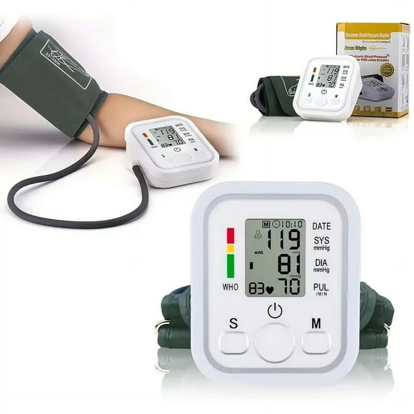 SUWU Blood Pressure Monitor, Rechargable Blood Pressure Machine with Voice Broadcast for Doul User