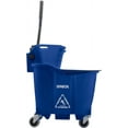 thumbnail image 2 of Carlisle 8690414 Blue 35 Quart Mop Bucket with Side Press Wringer, 2 of 8