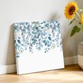 thumbnail image 3 of Canvas Wall Art, Blue Eucalyptus Leaves Framed Canvas Prints for Bathroom Desk, Watercolor Botanical Weeping Small Gallery Wrapped Wall Decor for Home Office, Gifts, 8"x8" Ship Next Day, 3 of 9