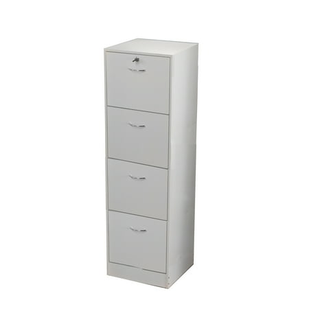 Wilson 4 Drawer Wood Vertical Lockable Filing Cabinet ...