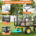 thumbnail image 4 of Amkui Heavy Duty Steel Garden Cart 500/900/1200 Lb Capacity, Utility Garden Trailer, 3 in 1 Pullable Garden Wagon for Gardening Soil/Tools/Plant Transport, 4 of 10