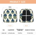 thumbnail image 3 of Blue Floral Pattern Seat Covers for Dining Room Chairs Set Of 4,Stretch Printed Washable Chair Seat Cover with Elastic Ties and Button,Removable Waterproof Couch Cushion Covers, 3 of 6