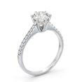 thumbnail image 2 of Faux Jewel 1.9 Ct Round Cut Moissanite Ring - 14K White Gold Plated Engagement Ring for Women - Elegant 6 Prong Solitaire with Accent Ring for Her - Stunning Gift for Special Occasions, 2 of 4